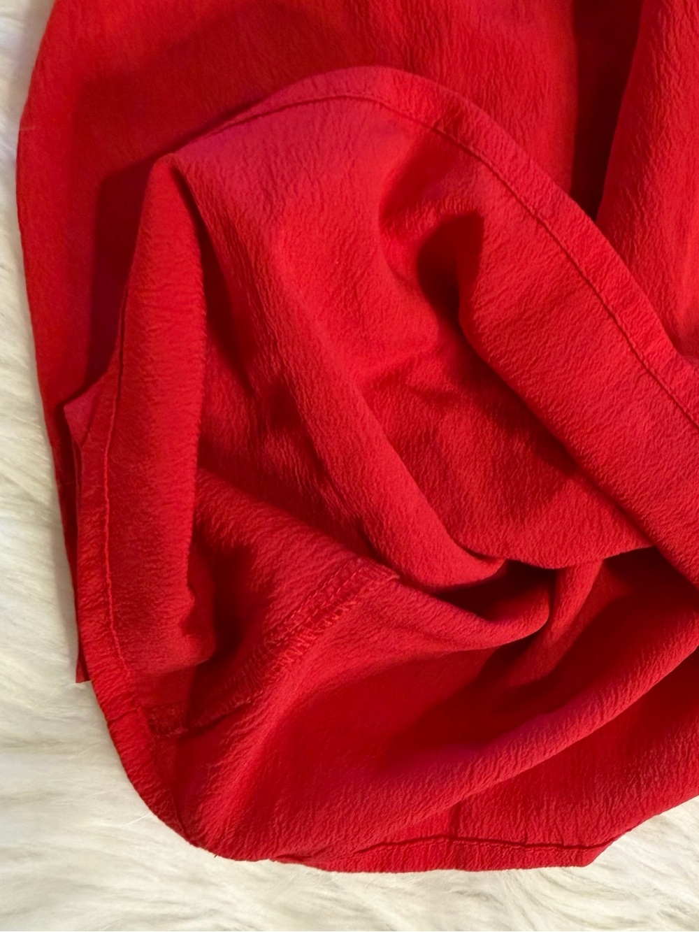 ASOS Red Plunge Neck Smocked Waist Long Sleeve Romper US 2 - Picture 5 of 13